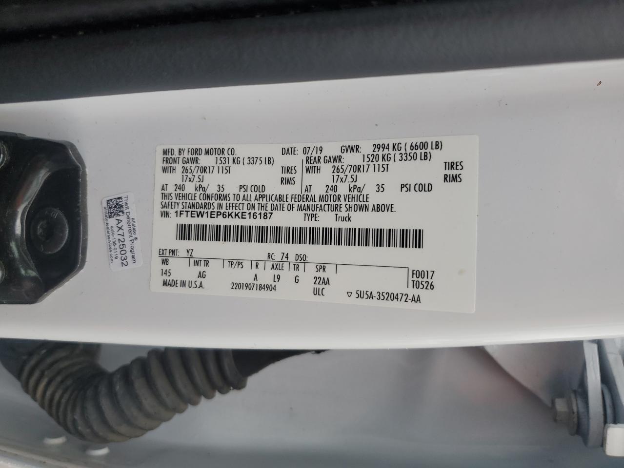 2019 Ford F150 Supercrew