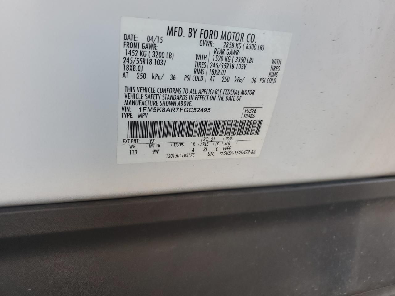 2015 Ford Explorer Police Interceptor