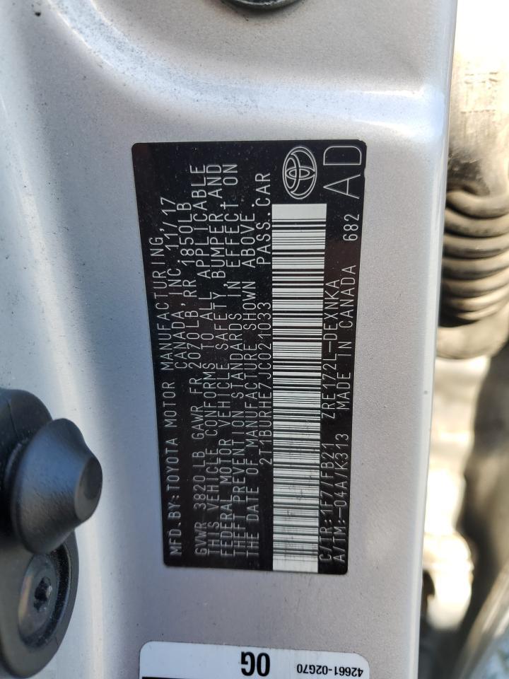 2018 Toyota Corolla l