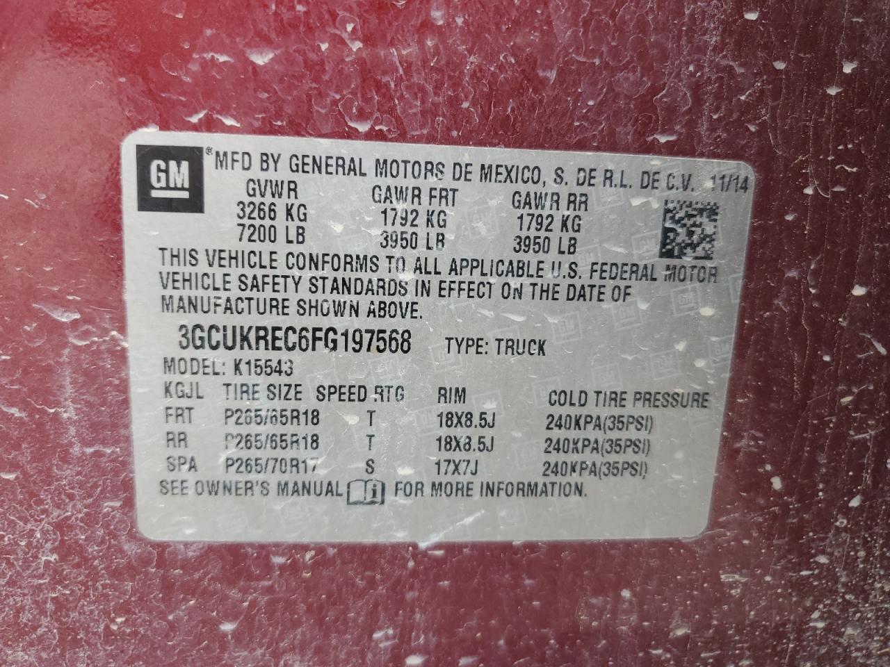 2015 Chevrolet Silverado K1500 LT