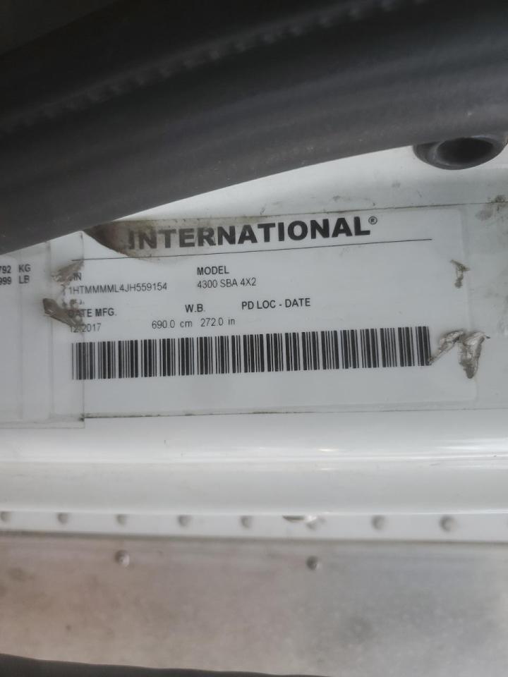 2018 International 4300 BOX Truck