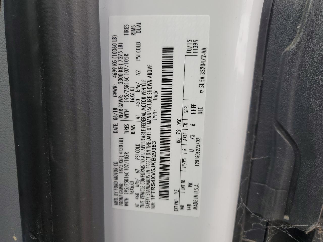 2018 Ford Transit 350HD Delivery Van