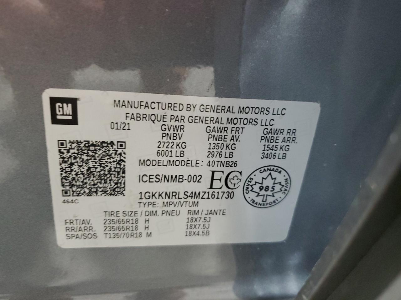 2021 GMC Acadia sle