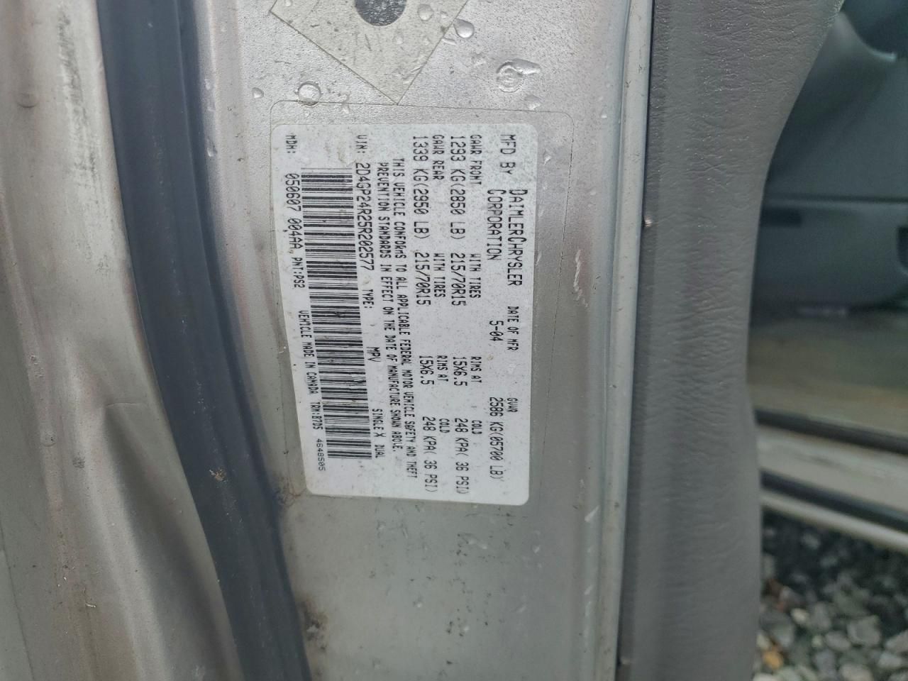 2005 Dodge Grand Caravan se