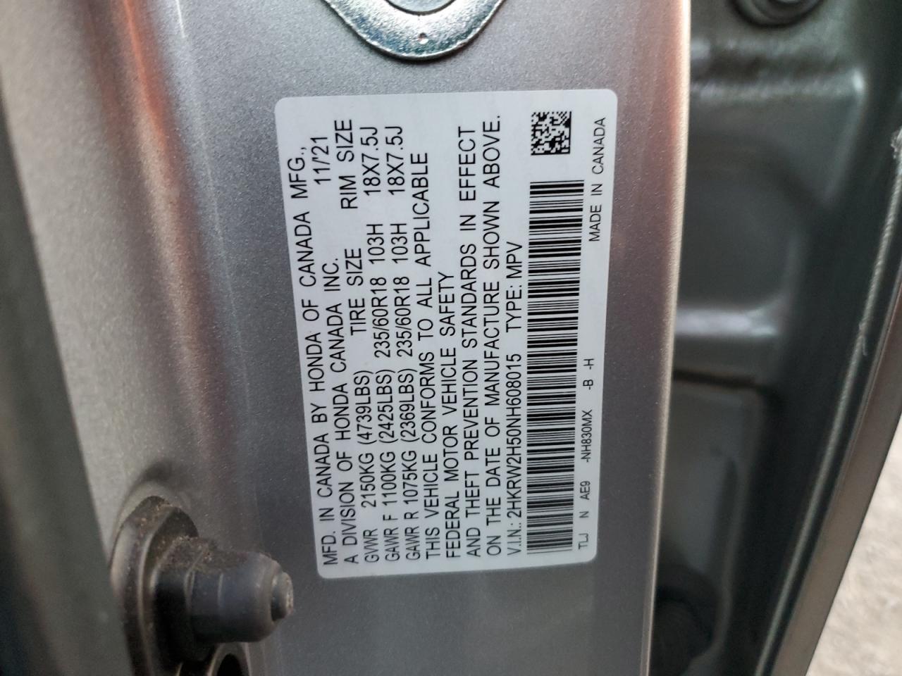 2022 Honda Cr-v ex