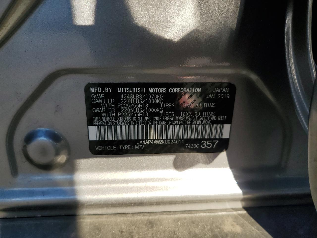 2019 Mitsubishi Outlander Sport se