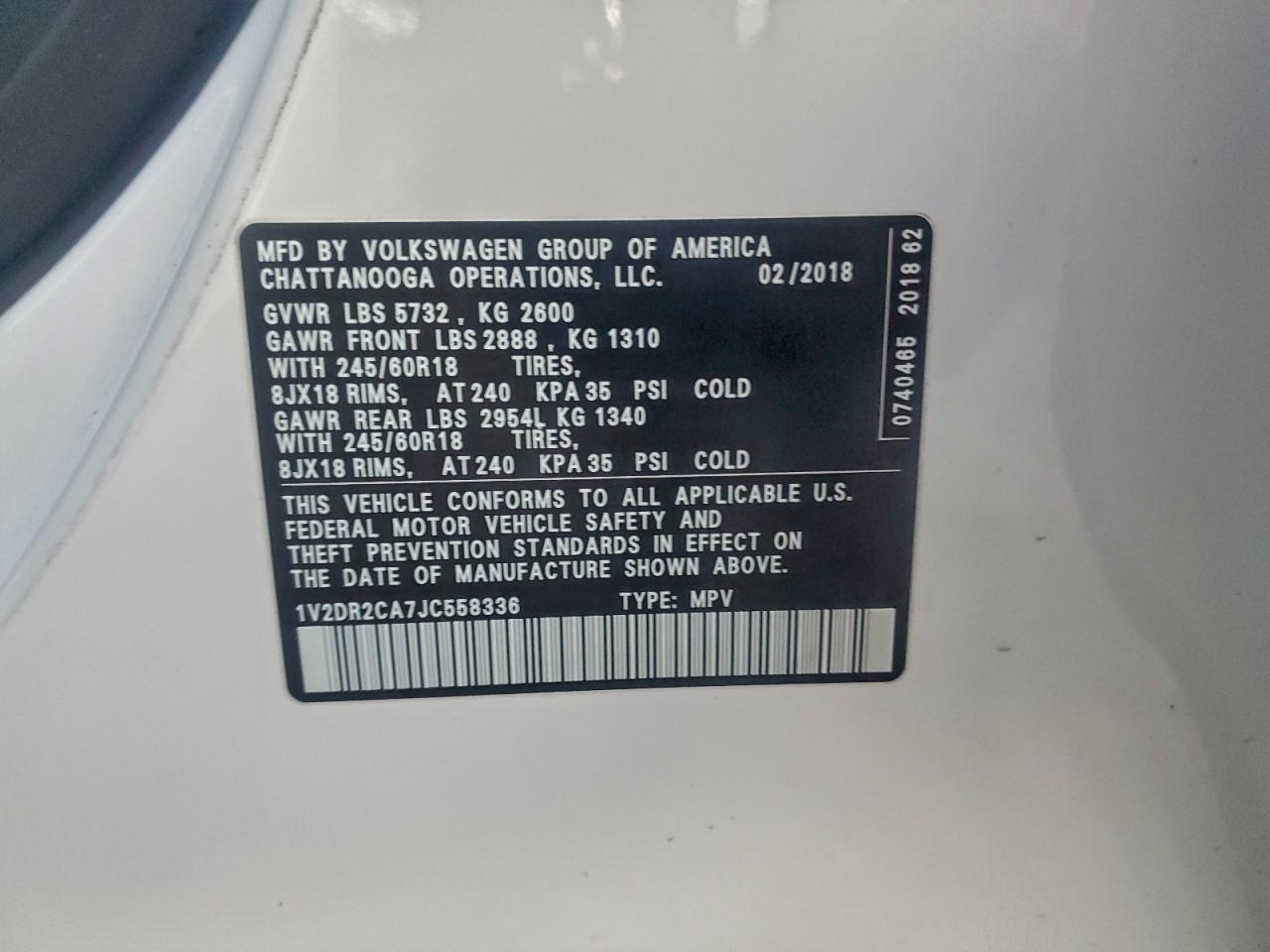 2018 Volkswagen Atlas se