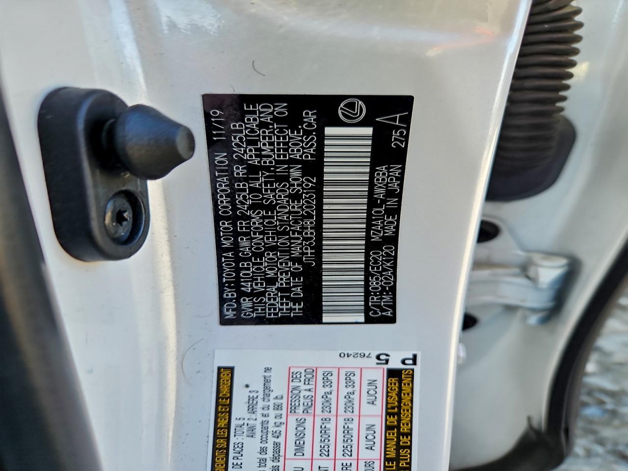 2020 Lexus Ux 200 Base