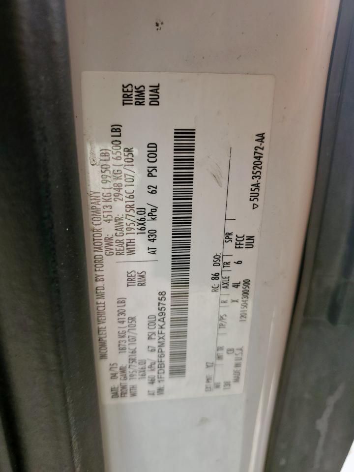 2015 Ford Transit T-350 BOX Truck