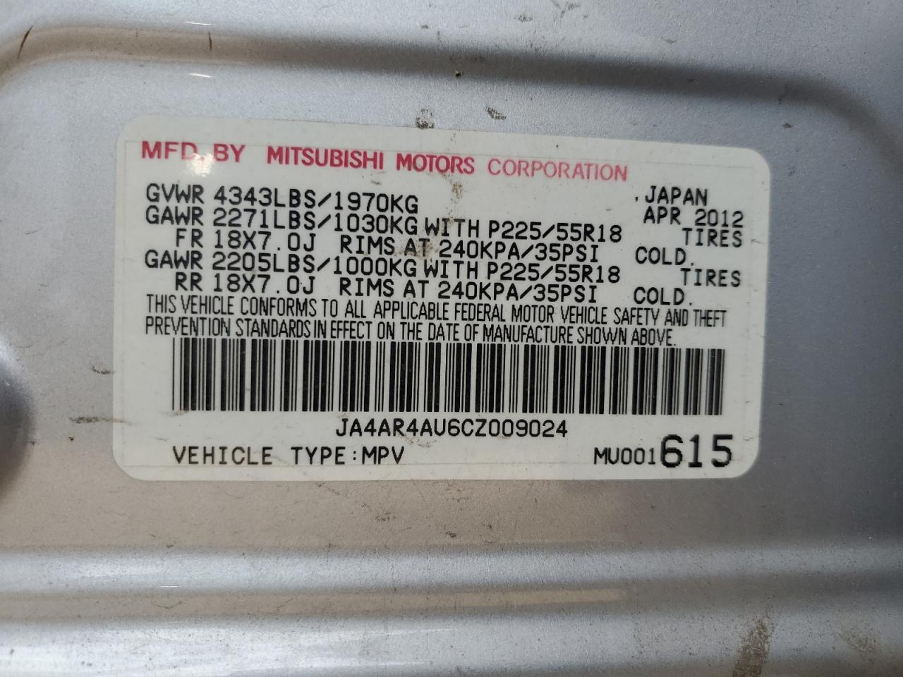 2012 Mitsubishi Outlander Sport se