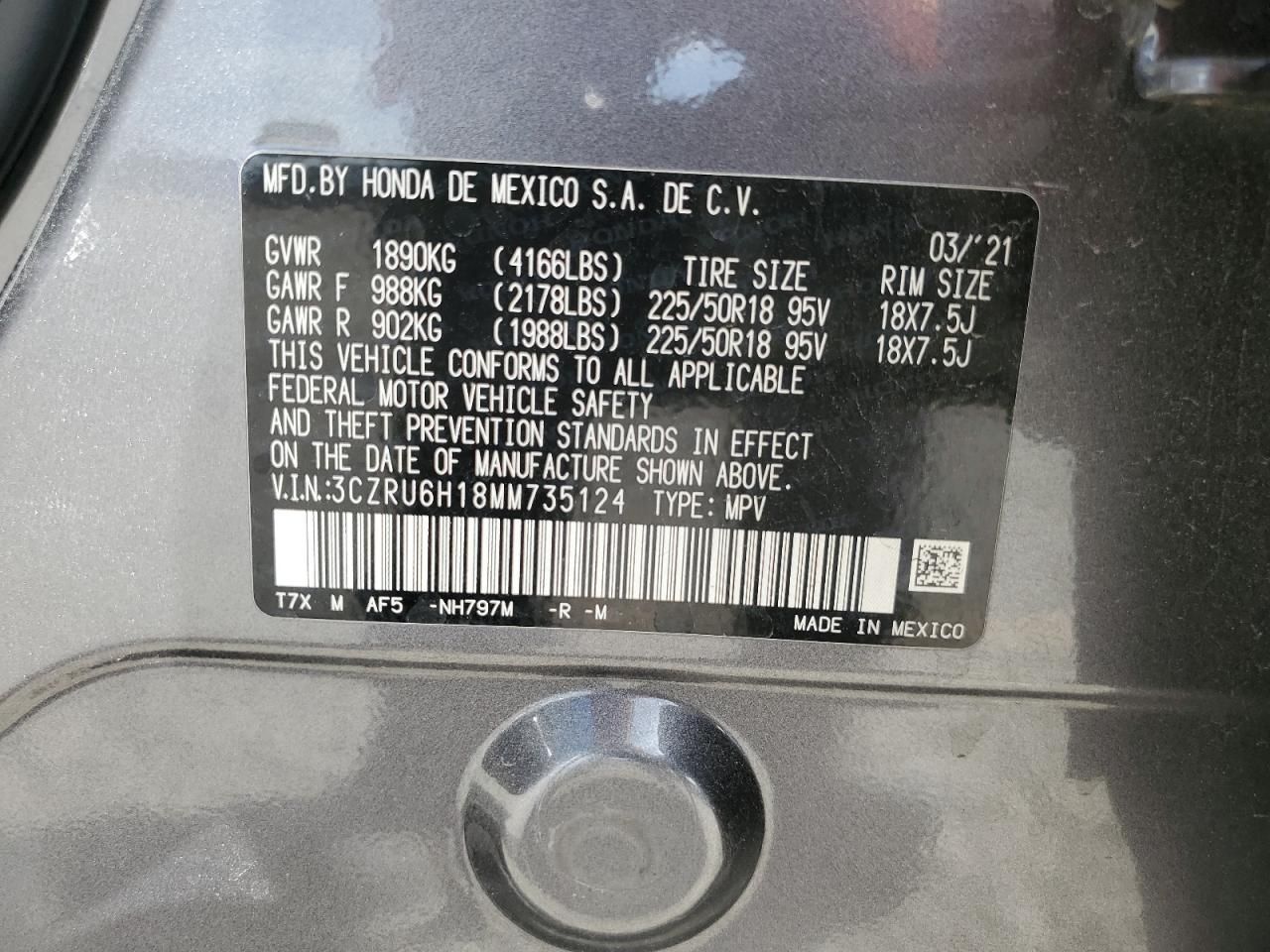 2021 Honda Hr-v Sport