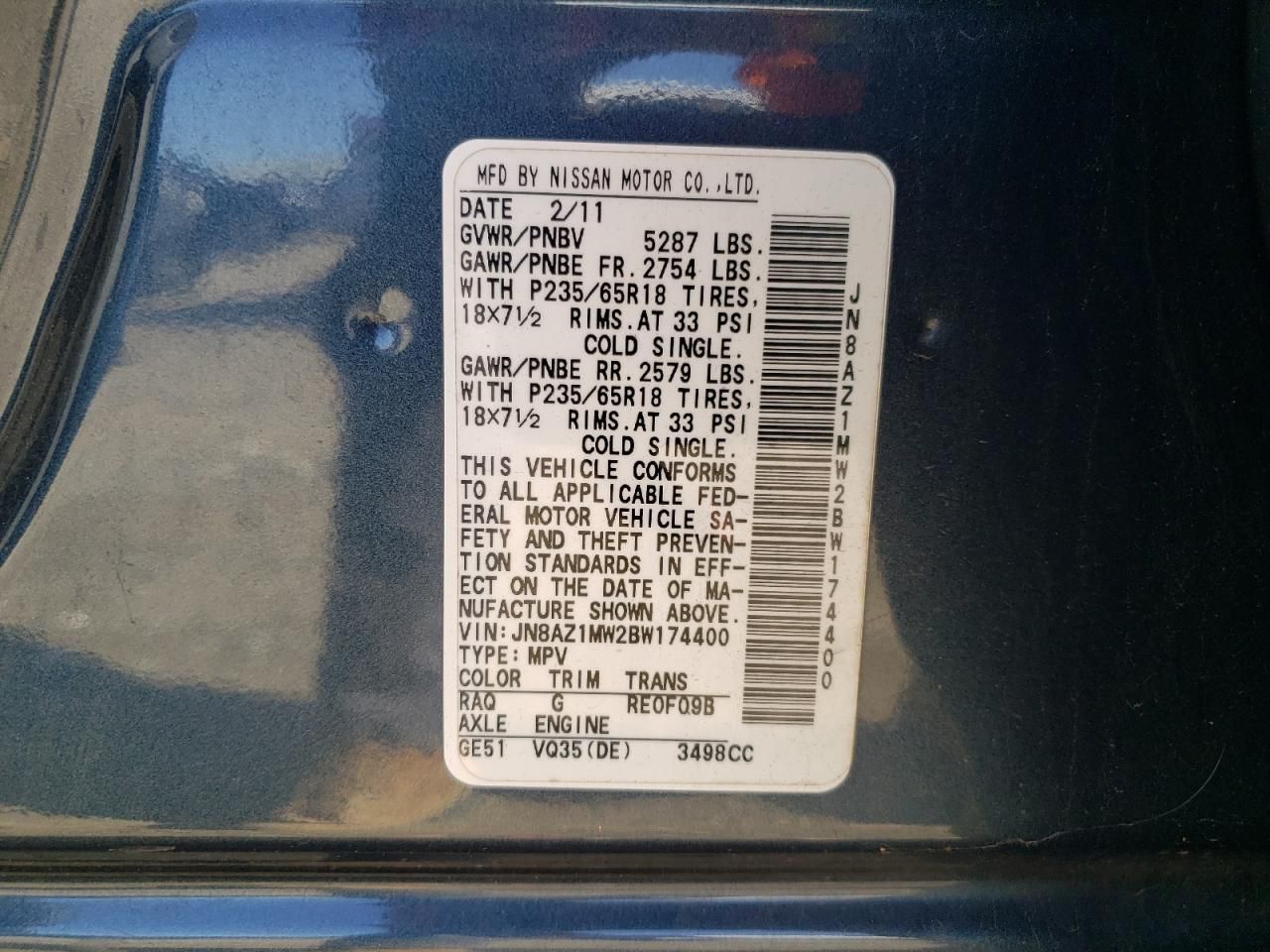 2011 Nissan Murano s