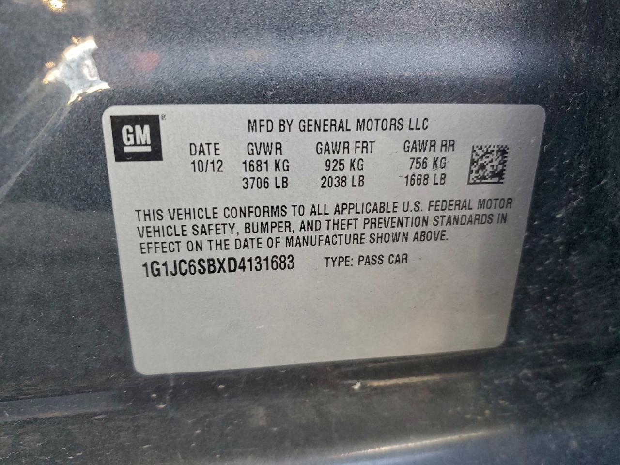 2013 Chevrolet Sonic lt