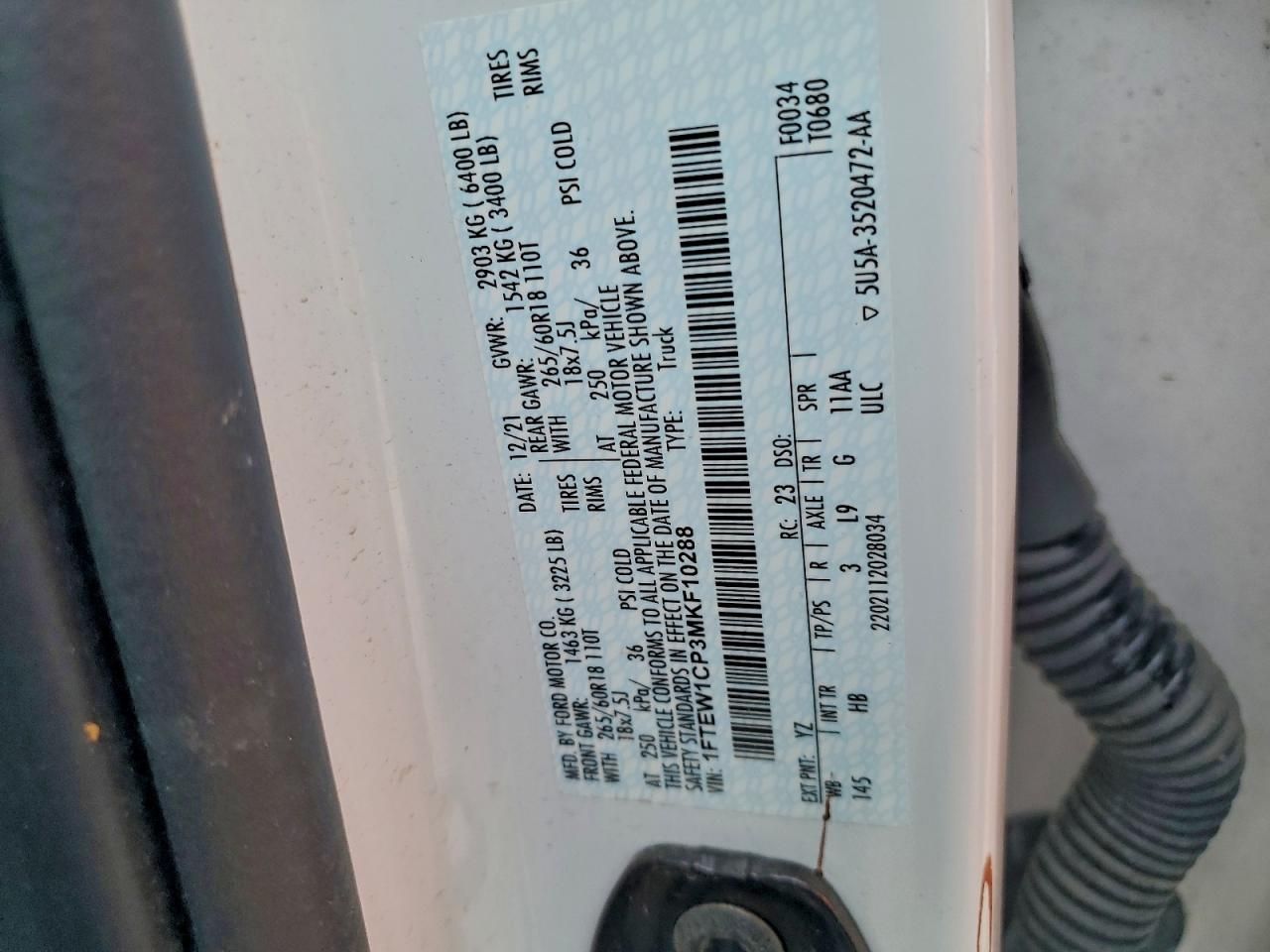 2021 Ford F150 Supercrew