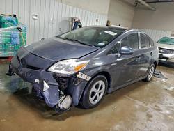 Salvage cars for sale from Copart Elgin, IL: 2015 Toyota Prius