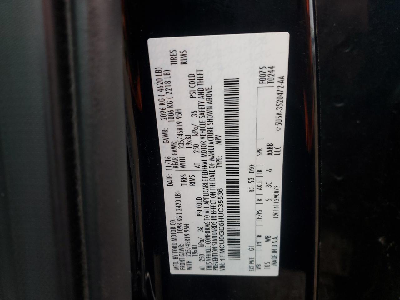 2017 Ford Escape se