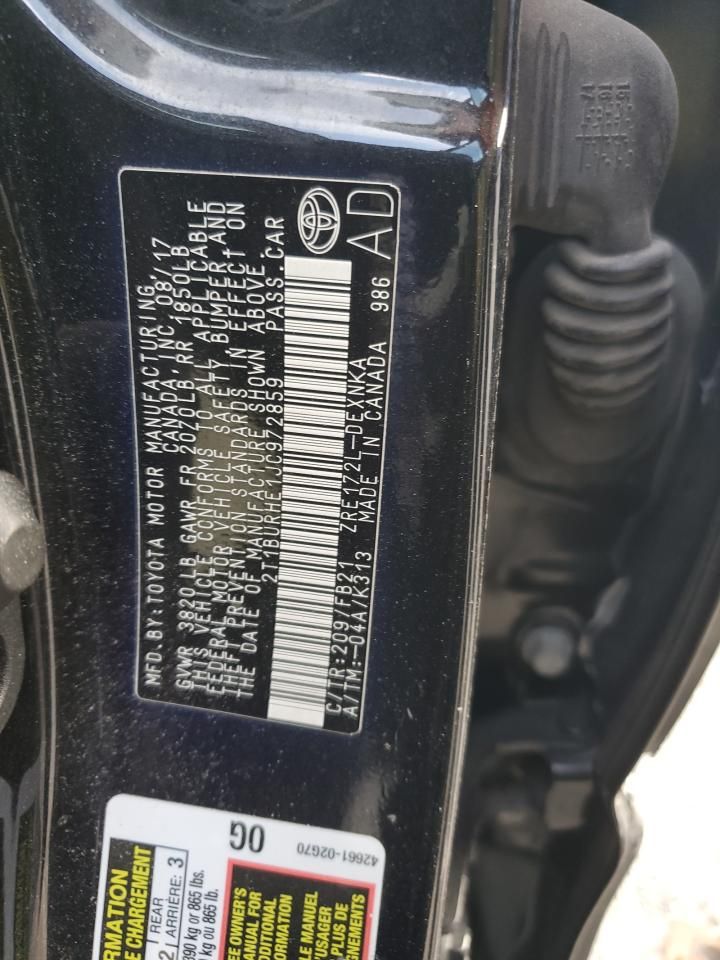 2018 Toyota Corolla l