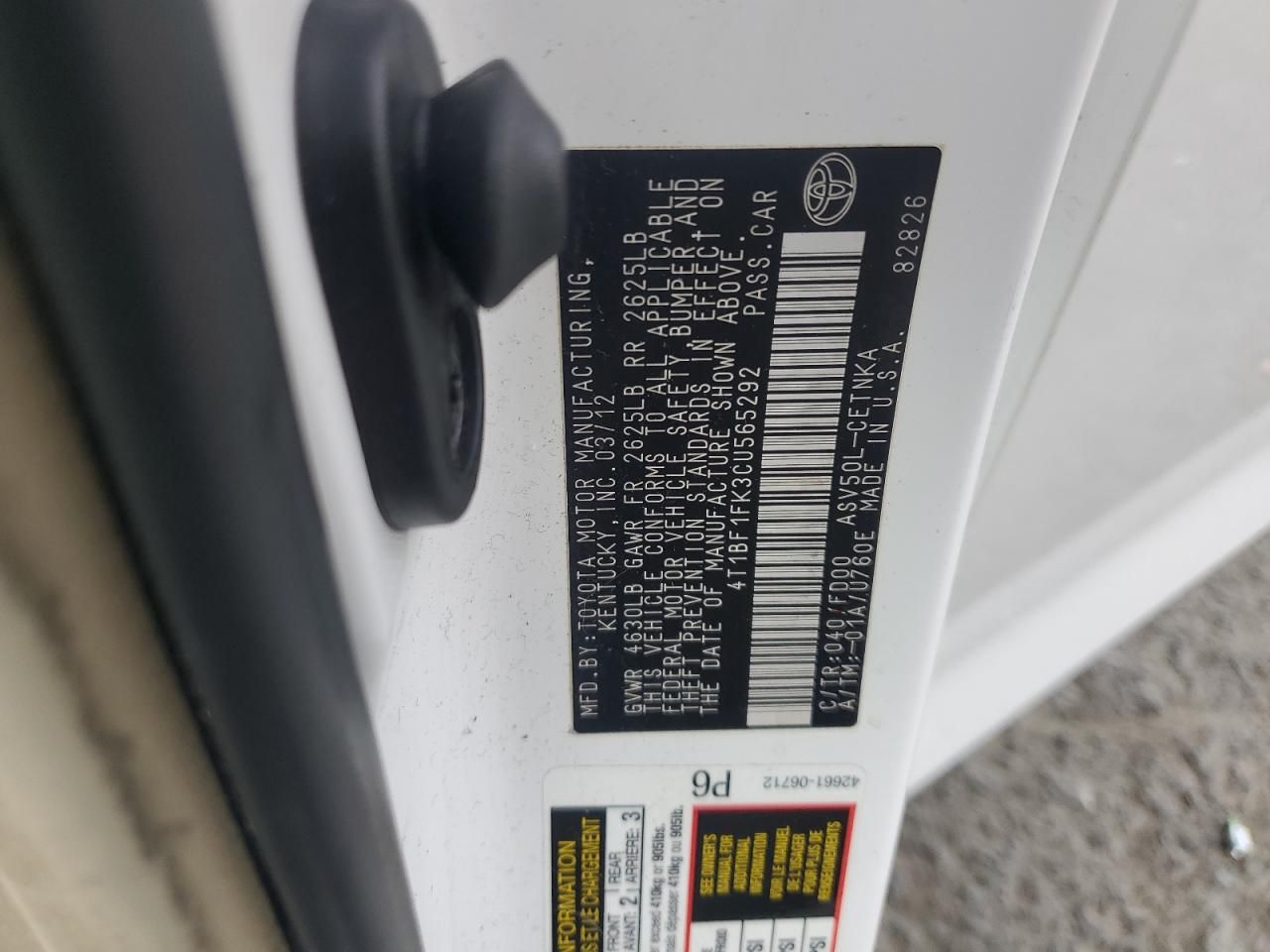 2012 Toyota Camry Base