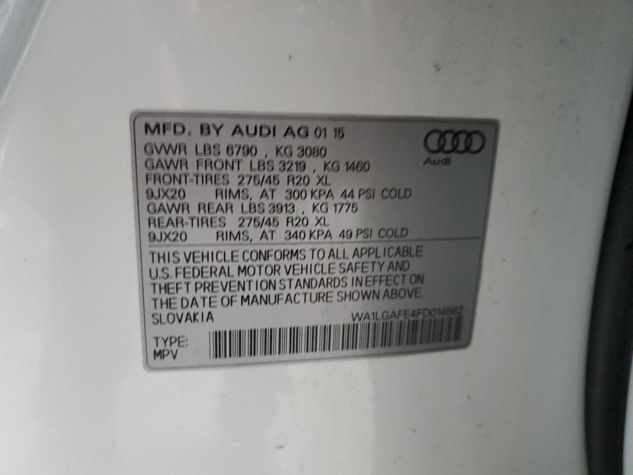 2015 Audi Q7 Premium Plus