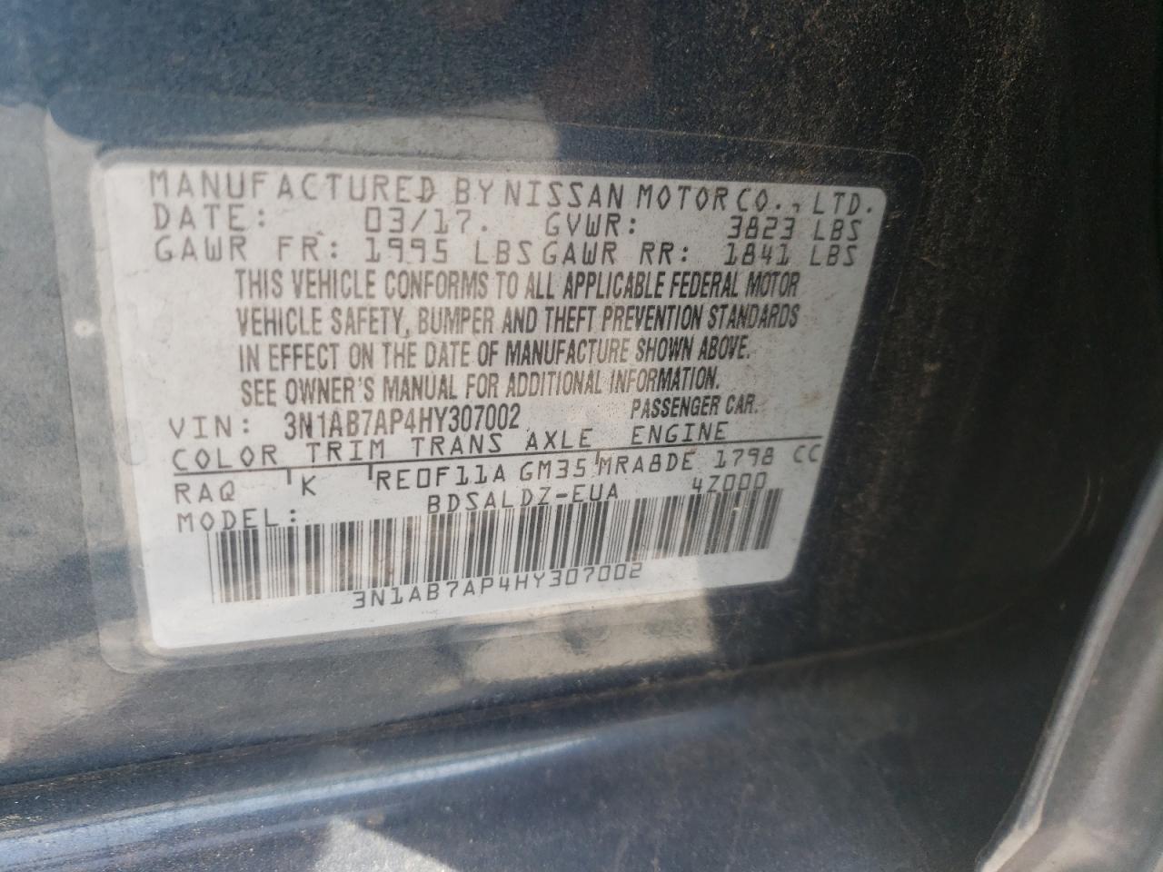 2017 Nissan Sentra s