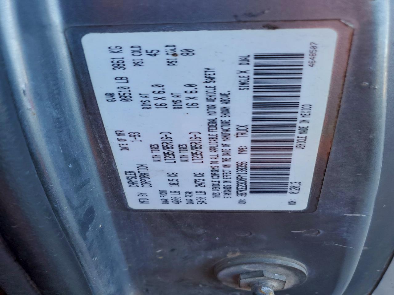 1993 Dodge D-series D200