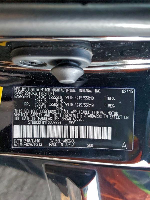 2015 Toyota Highlander Hybrid Limited