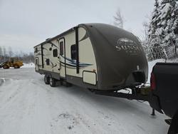 Salvage trucks for sale at Montreal Est, QC auction: 2013 Fr Sunset Trail 30FBS