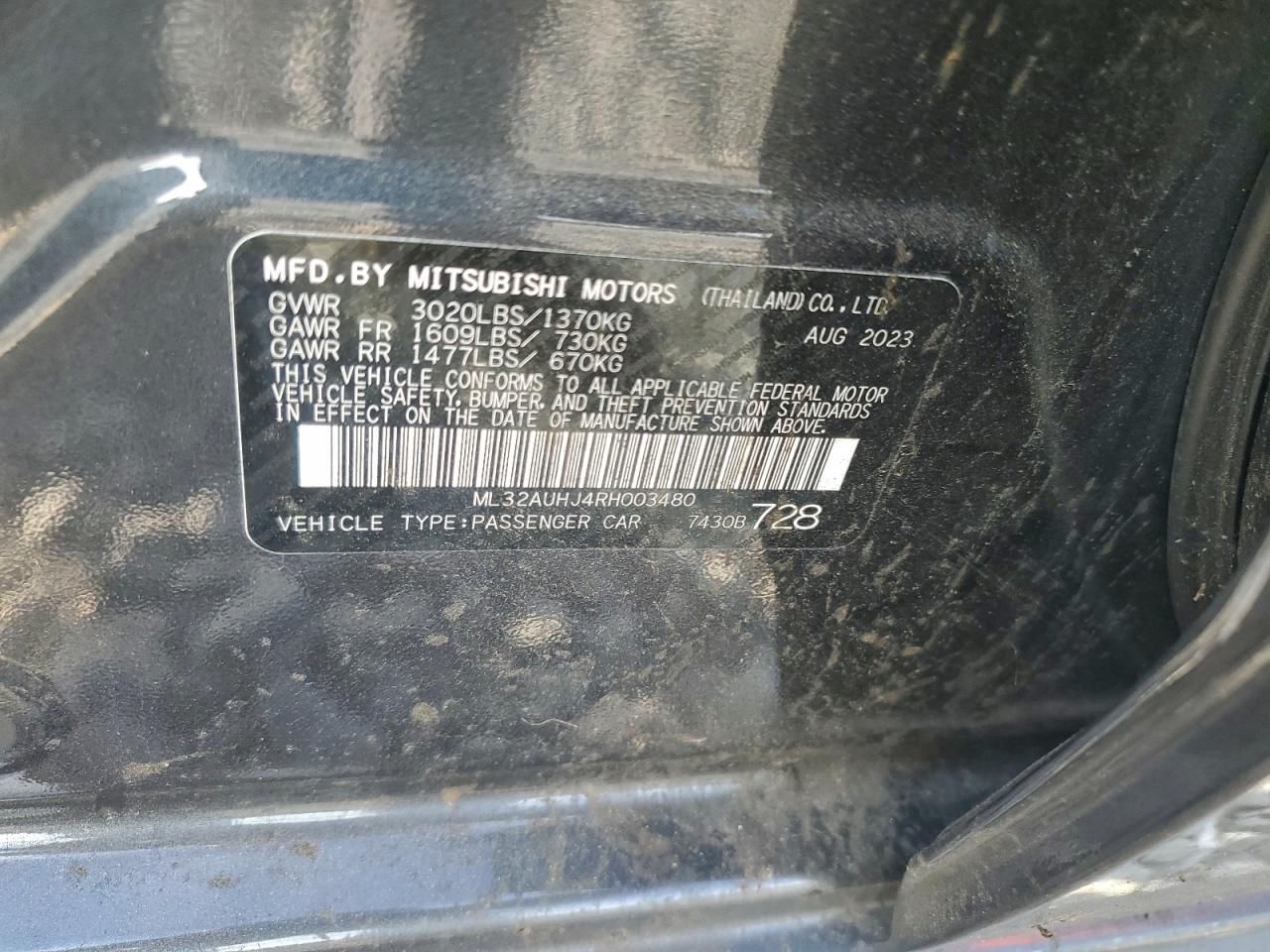 2024 Mitsubishi Mirage es