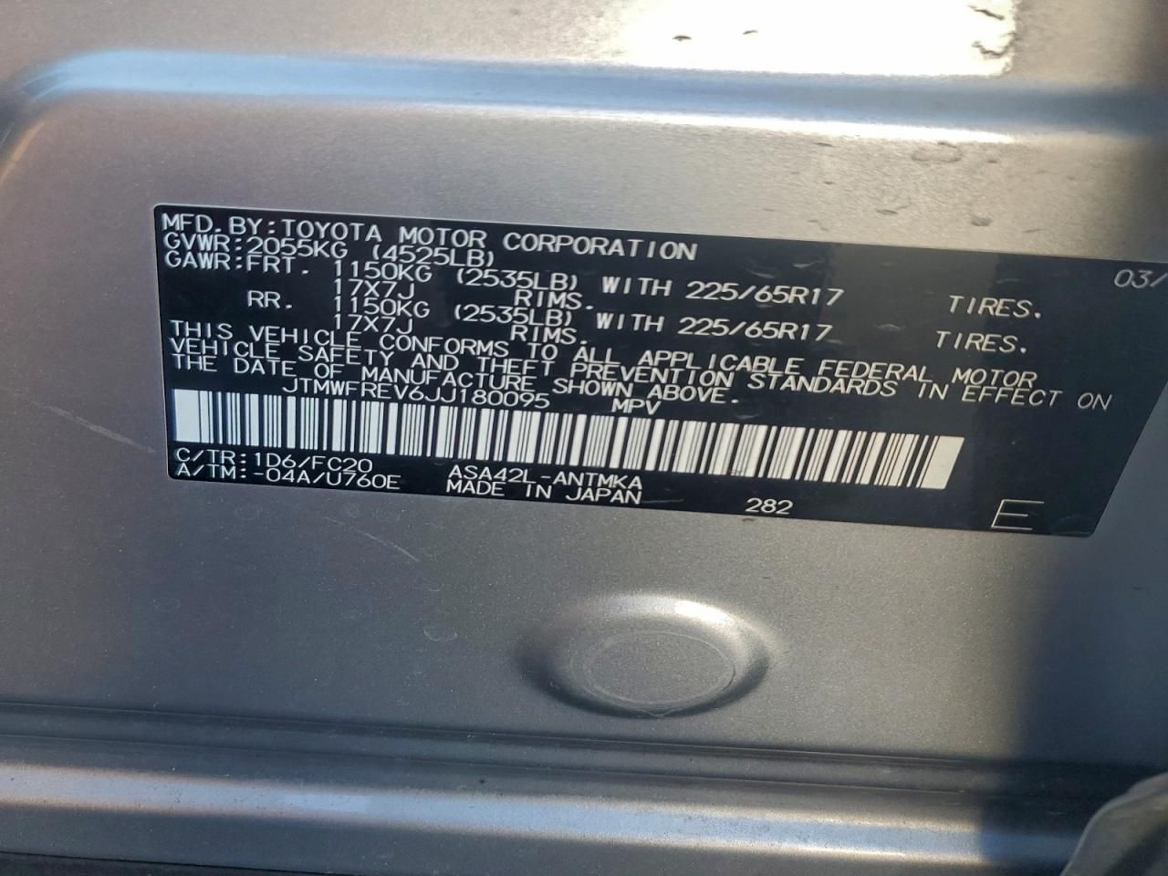 2018 Toyota Rav4 xle