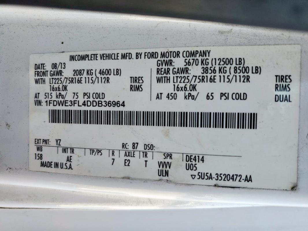 2013 Ford E350 BOX Truck