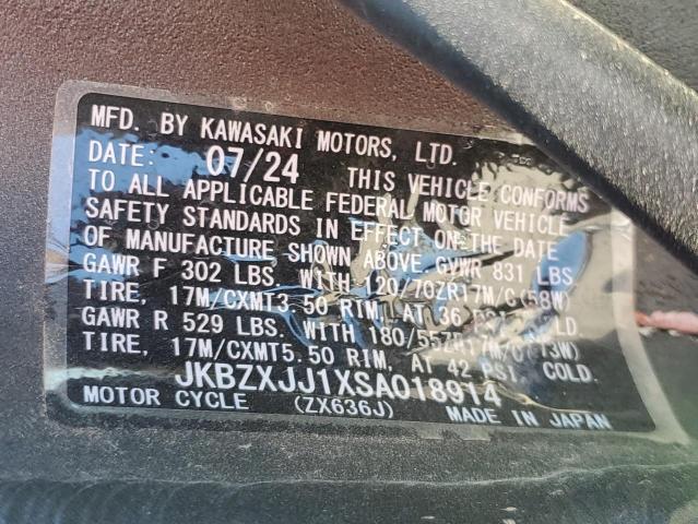 2025 Kawasaki Zx636 k