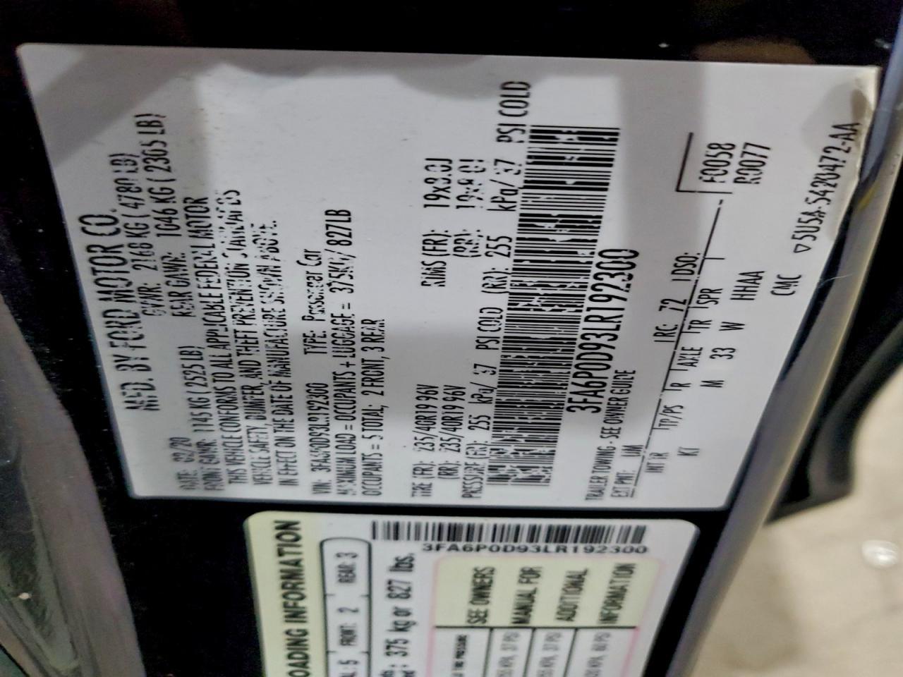 2020 Ford Fusion Titanium