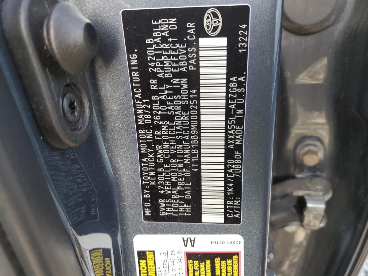 2021 Toyota Avalon xle