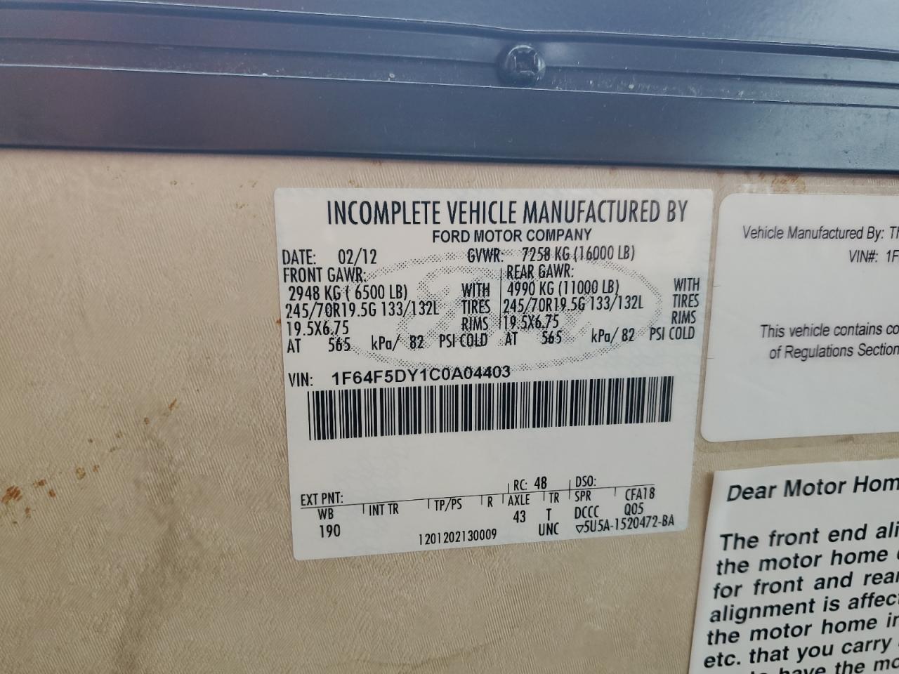 2013 Ford F53