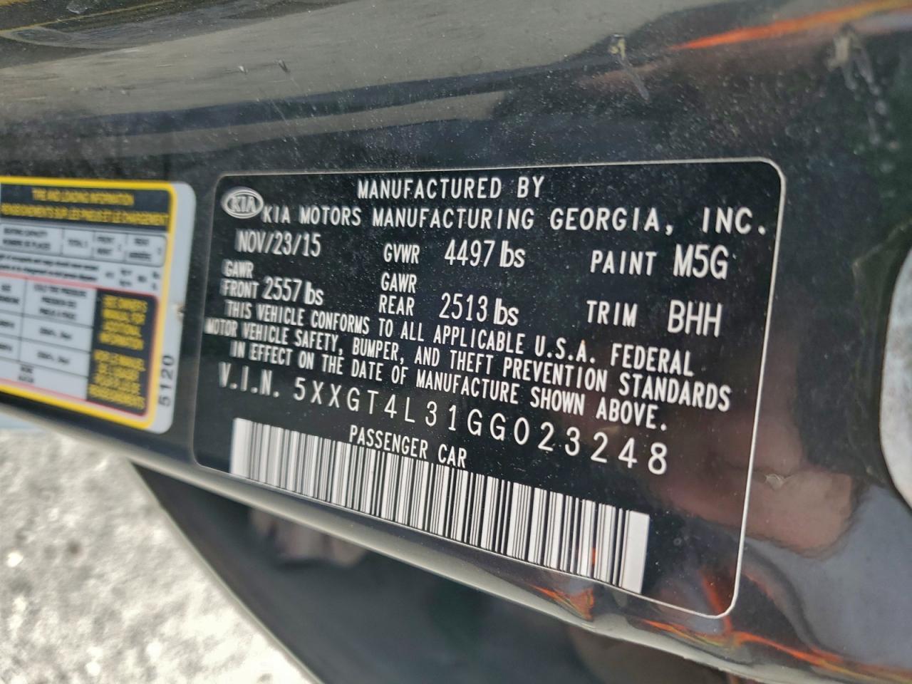 2016 KIA Optima lx