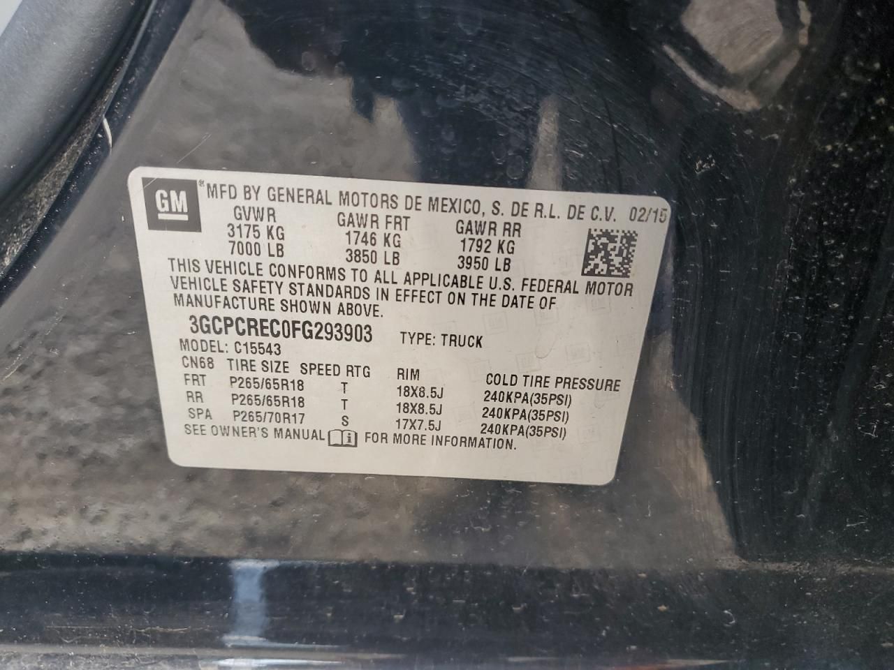 2015 Chevrolet Silverado C1500 lt