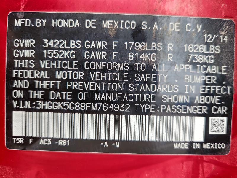 2015 Honda Fit ex