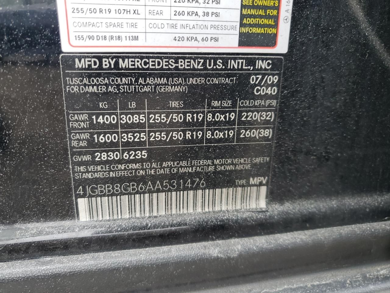 2010 Mercedes-Benz Ml 350 4matic