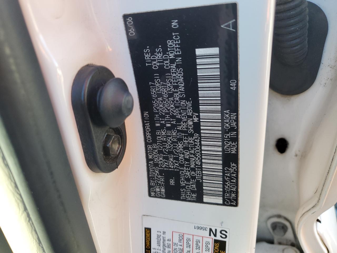 2006 Toyota 4runner SR5