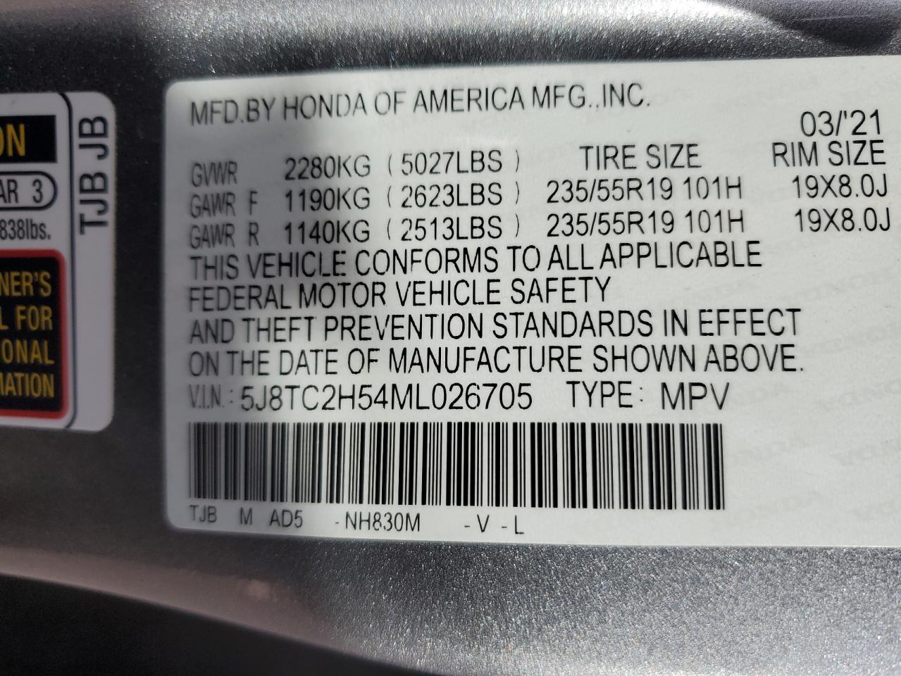 2021 Acura Rdx Technology