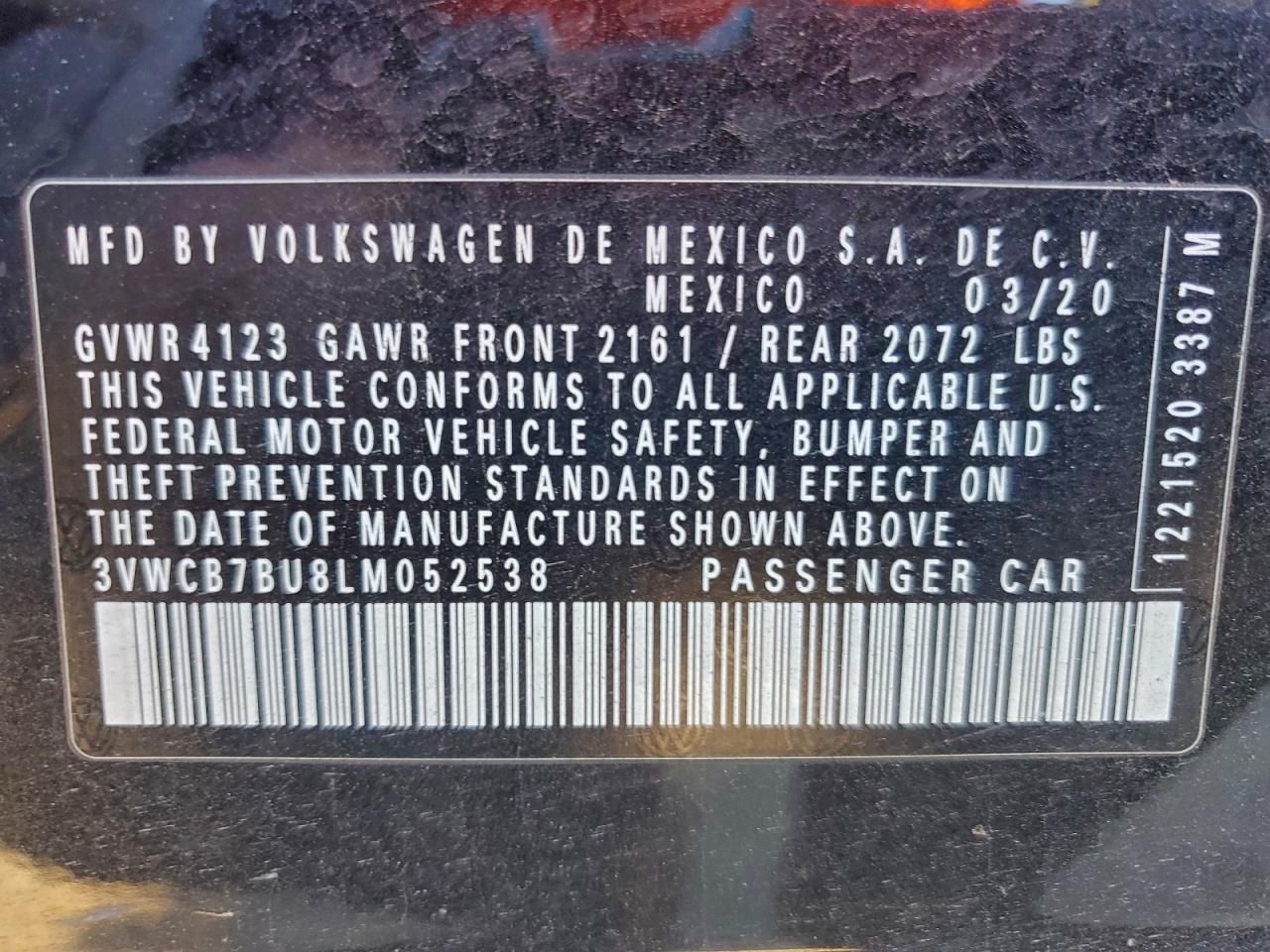 2020 Volkswagen Jetta s