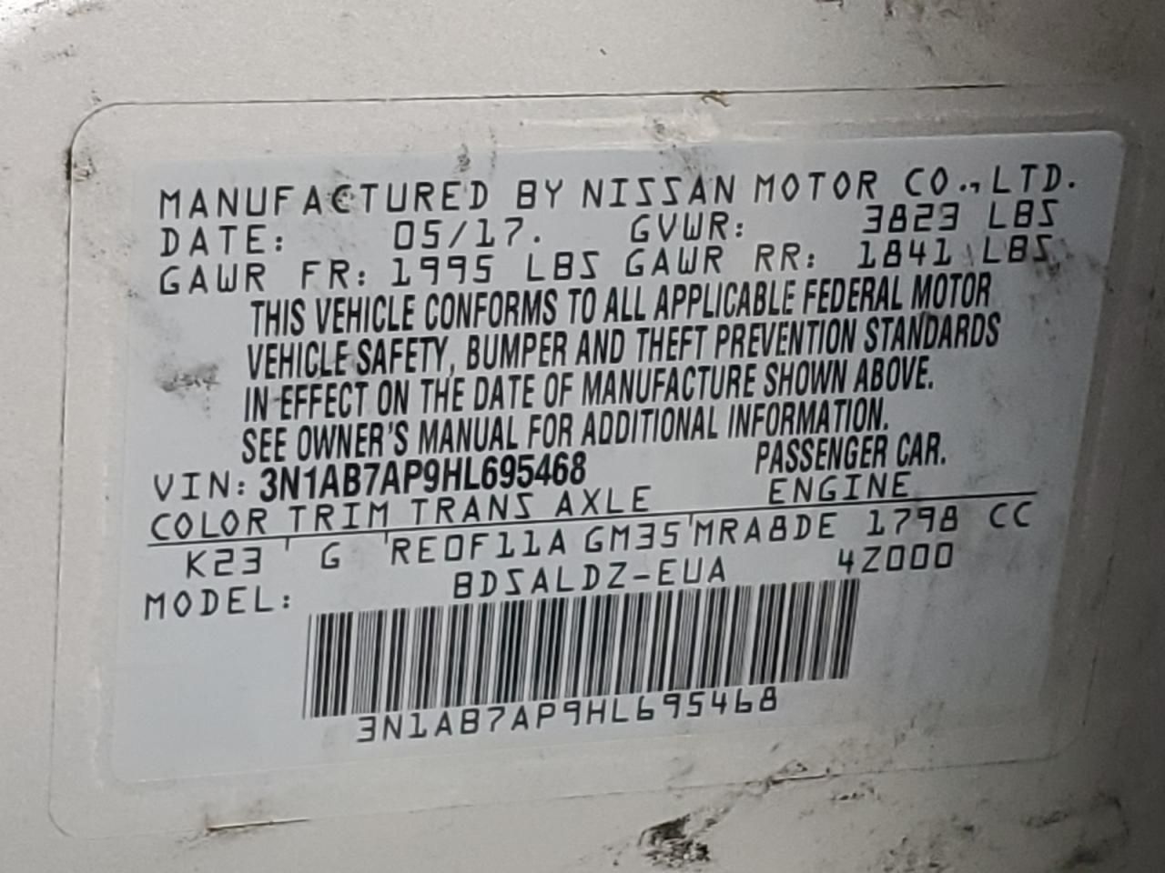 2017 Nissan Sentra s