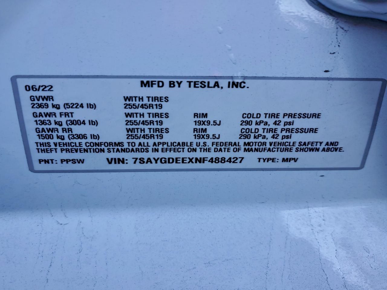 2022 Tesla Model y
