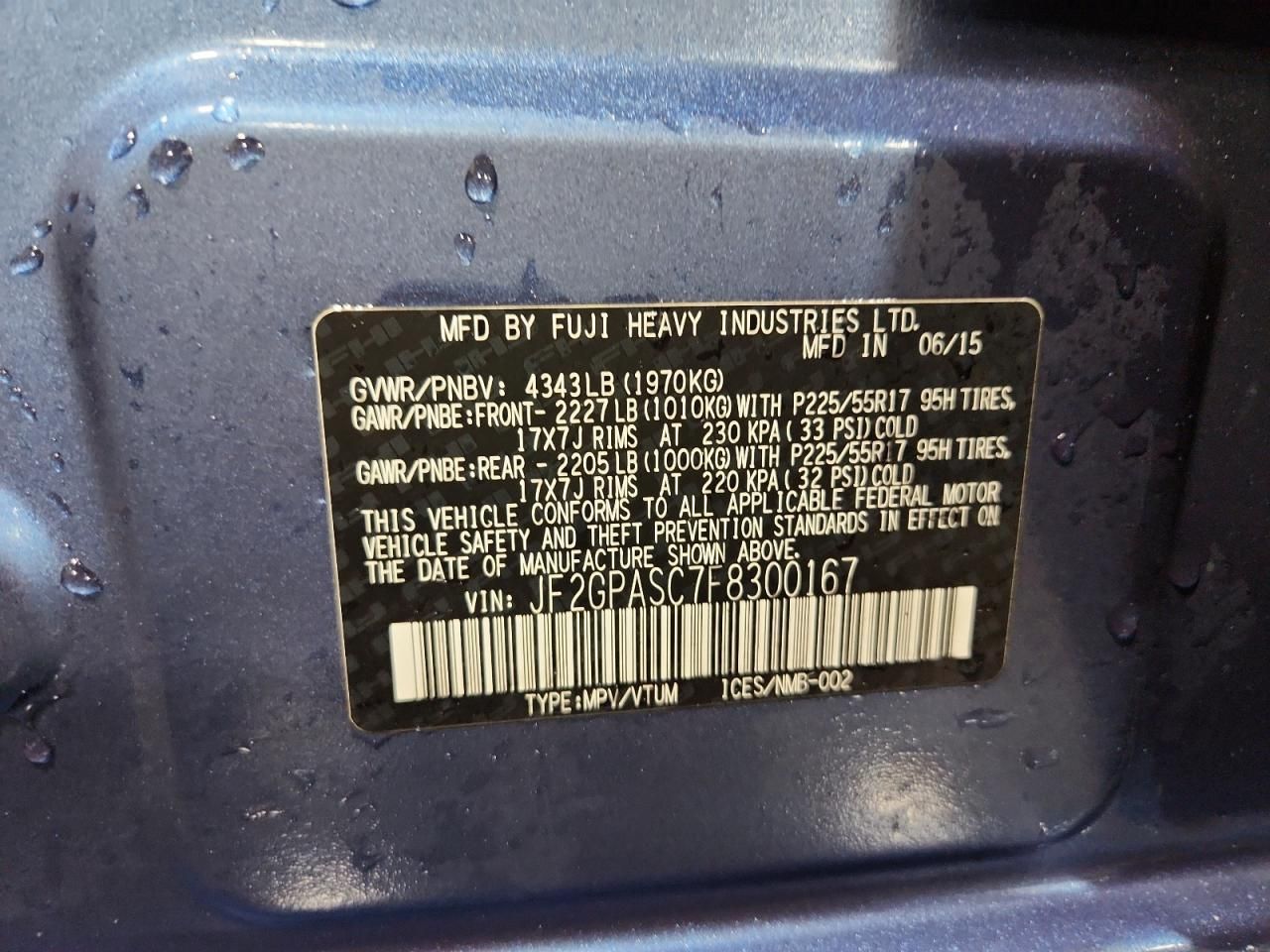 2015 Subaru Xv Crosstrek Sport Limited