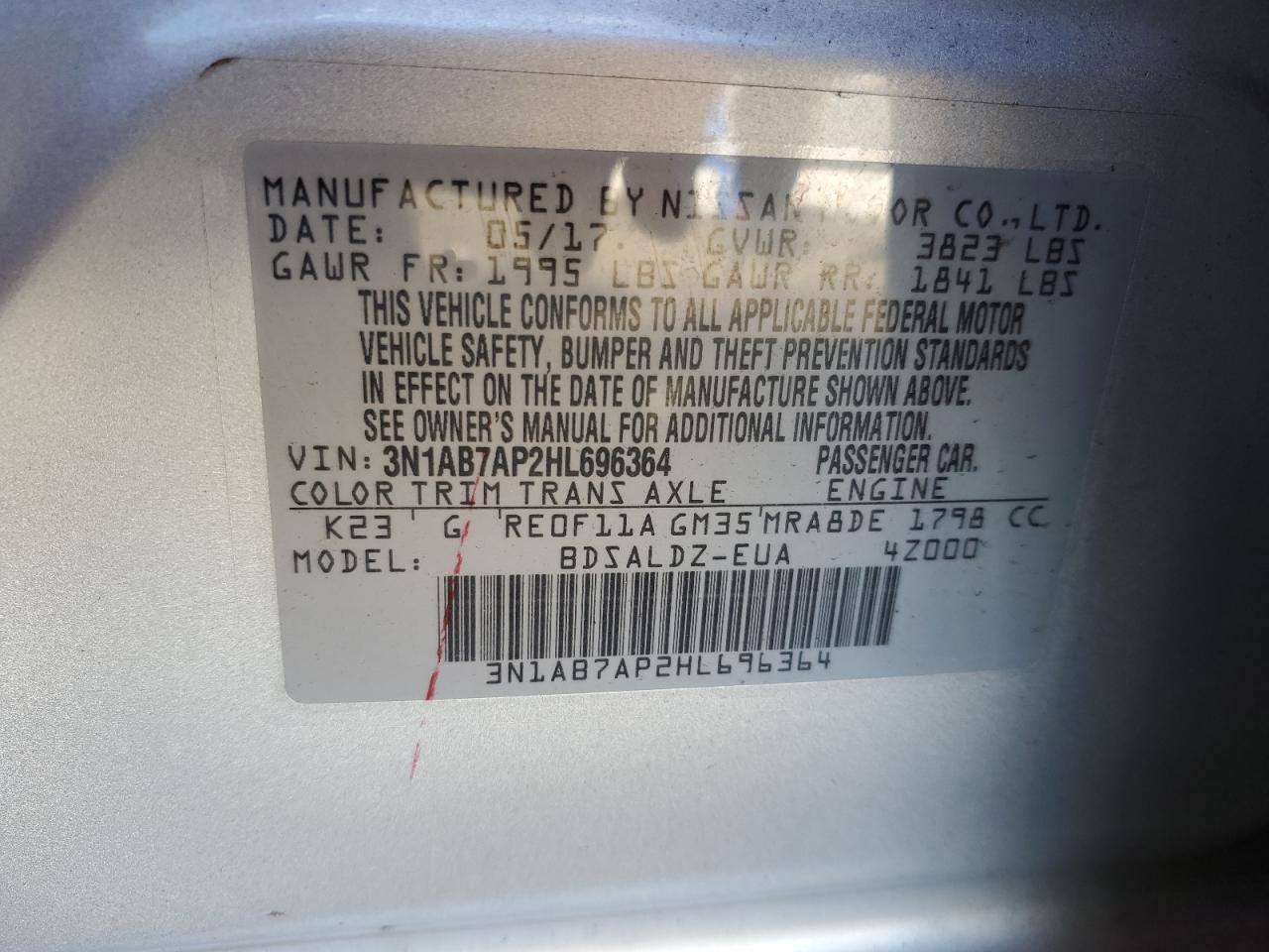 2017 Nissan Sentra s