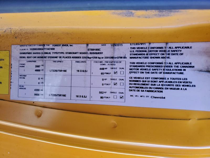 2015 Chev Rolet Express School Bus