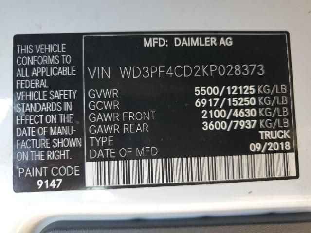 2019 Mercedes-Benz 2019 Mercedes Benz Sprinter Delivery Van