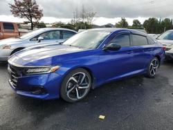 Honda salvage cars for sale: 2022 Honda Accord Sport