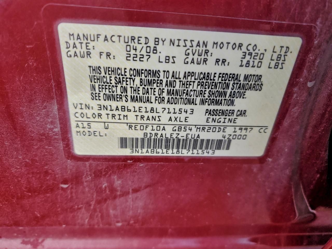 2008 Nissan Sentra 2.0