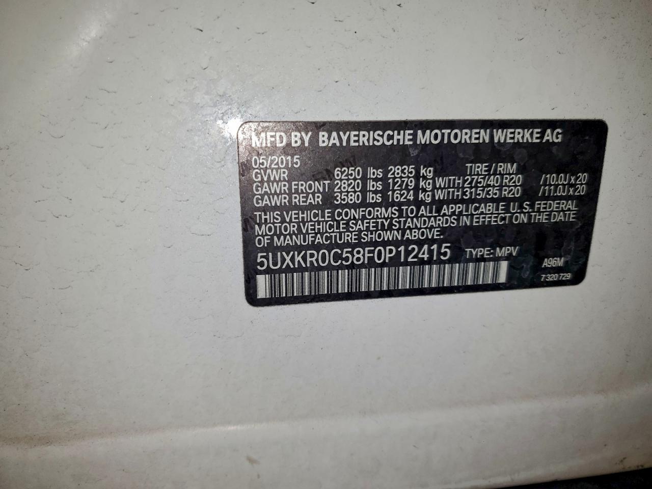 2015 BMW X5 Xdrive35i